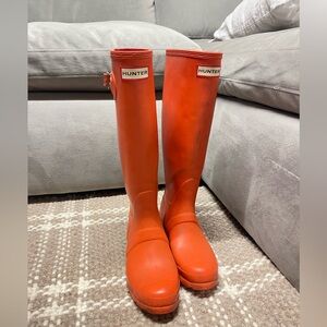 Womens Hunter Tall Orange Boots